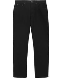 Burberry - Straight-leg Cotton Denim Trousers - Lyst