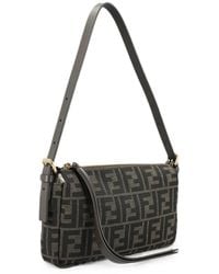 Fendi - Zip-Top Small Ff Zucca Jacquard Fabric Bag - Lyst