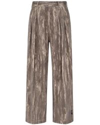 Doublet - Pleated Patterned Trousers - Lyst
