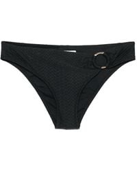 Heidi Klein - Snake-Effect Ring-Detail Bikini Bottoms - Lyst