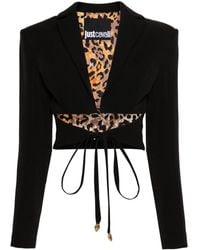 Just Cavalli - Cut-out Cropped Blazer - Lyst