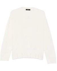 Fabiana Filippi - V-Neck Ribbed-Trim Sweater - Lyst