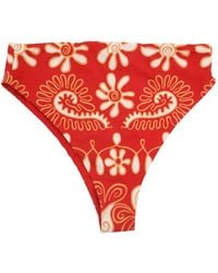 Cala De La Cruz - Paisley-Print High-Waisted Bikini Bottoms - Lyst