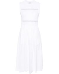 Peserico - Knitted-panel Flared Midi Dress - Lyst