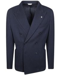 Manuel Ritz - Double-Breasted Blazer - Lyst