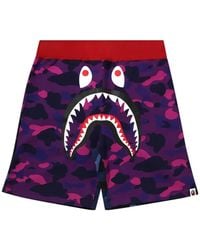 A Bathing Ape - Crazy Camo Shark Shorts - Lyst