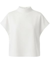 Rundholz Black Label - High-Neck Short-Sleeve Blouse - Lyst