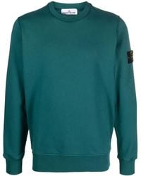 Stone Island - Compass-Patch Cotton Sweatshirt - Lyst