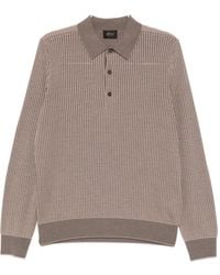 Brioni - Waffle-Knit Polo Shirt - Lyst