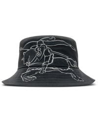 Burberry - Ekd Cotton Bucket Hat - Lyst