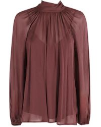 Isabelle Blanche - Semi-Sheer Blouse - Lyst