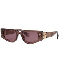 Roberto Cavalli - Geometric-Frame Logo Sunglasses - Lyst