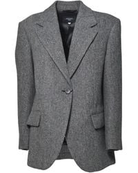 Weekend by Maxmara - Herringbone-Pattern Single-Breasted Blazer - Lyst