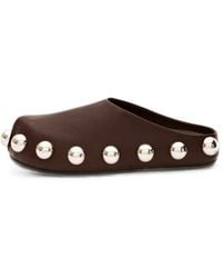 A.W.A.K.E. MODE - Gabi Stud-Embellished Leather Mules - Lyst