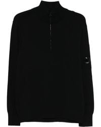 C.P. Company - Trui Met Halve Rits En Lens-Zak - Lyst