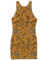 Saint Laurent - Floral-Jacquard Mini Dress - Lyst