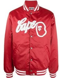 A Bathing Ape - Bomberjacke Mit Logo-Patch - Lyst