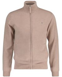 GANT - Wollen Vest Met Rits - Lyst