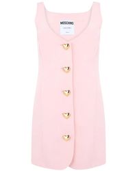 Moschino - Heart-Button Sleeveless Mini Dress - Lyst