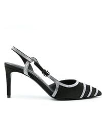 Ferragamo - Ferragamo Rhinestone Sling-Back Pumps - Lyst