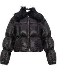 Jil Sander - Padded Jacket With Faux Fur Collar - Lyst