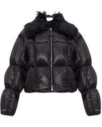 Jil Sander - Gesteppte Jacke mit Kragen aus Faux Fur - Lyst