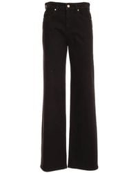 Just Cavalli - Logo-Patch Wide-Leg Jeans - Lyst