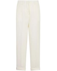 Peserico - Pants With A Straight Cut, Comfortable And Versatile - Lyst
