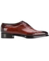 Santoni Gradient Detail Oxford Shoes - Brown