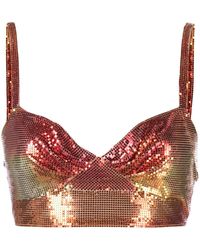 Rabanne - Pixelated Chain Mail Top Multicolour - Lyst