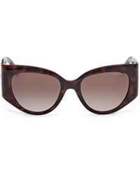 GUESS EYEWEAR - Tortoiseshell-Effect Cat-Eye Sunglasses - Lyst