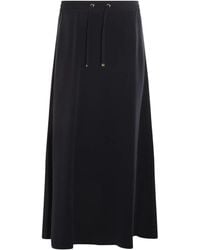 Herno - Drawstring Elastic-Waist Midi Skirt - Lyst