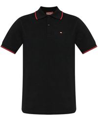 DIESEL - Polo Shirt With Micro Embroidery - Lyst