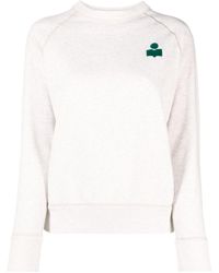 Isabel Marant - Milla Flocked-logo Sweatshirt - Lyst