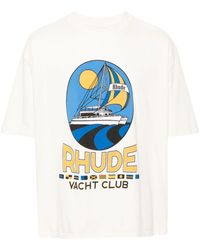 Rhude - Yacht Club Cotton T-Shirt - Lyst