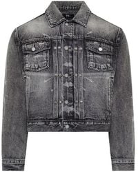 THUG CLUB - Tc Spine Laser-Etched Denim Jacket - Lyst