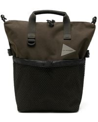 and wander - Mesh-Panelled Zip-Pocket Shoulder Bag - Lyst