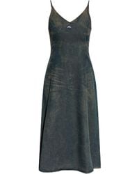 DIESEL - De Beld S Logo Embroidered Midi Dress - Lyst