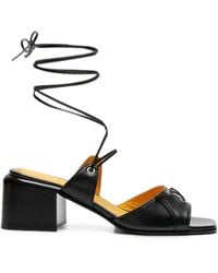 LILI CURIA - Faye Lace-Up Leather Sandals - Lyst