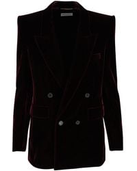 Saint Laurent - Blazer con solapas de pico - Lyst