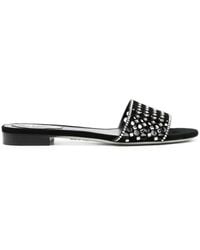 Rene Caovilla - 20mm Embellished Leather Mules - Lyst