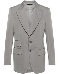 Tom Ford - Blazer Met Enkele Rij Knopen En Puntige Revers - Lyst