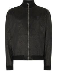 Roberto Cavalli - Chaqueta Bómber Con Estampado De Piel De Serpiente - Lyst