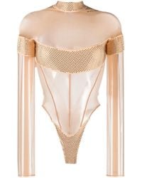 Mugler - Body Met Doorzichtige Vlakken - Lyst