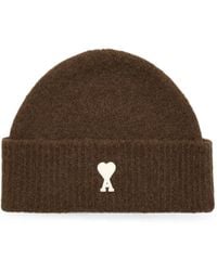 Ami Paris - Alpaca Beanie With Ami De Coeur - Lyst