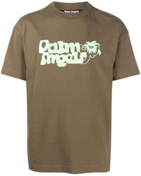 Palm Angels - Viper braun/grüne Crew Neck T -Shirt - Lyst