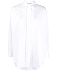 Ermanno Scervino - Embroidered-Insert Cotton Shirt - Lyst