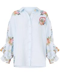 CAMILLA - Seville Sweetheart Frill-Detail Button Shirt - Lyst