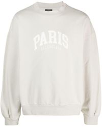 Balenciaga - Cities Paris Logo-embroidered Sweatshirt - Lyst