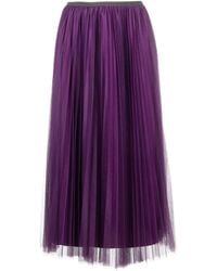 Fabiana Filippi - Pleated Tulle Midi Skirt - Lyst